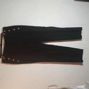 Black 12L Banana Republic dress slacks. Buttons on side pockets, zip up front